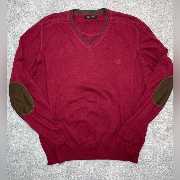 Kigili Sweater Womens Large Classic Cashmere Blend Soft Elbow Patch Design V Cut - Picture 1 of 5